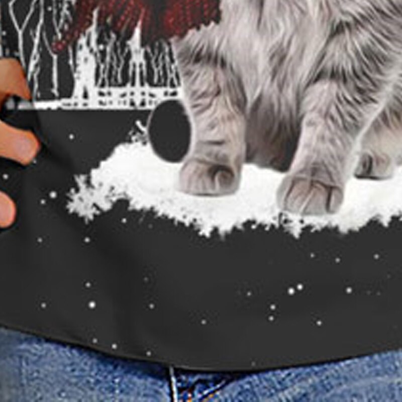 Girls' 3D Cat Tee Shirt Long Sleeve 3D Print Fall Winter Active Fashion Cute Polyester Kids 3-12 Years Crew Neck Outdoor Casual Daily Regular Fit4