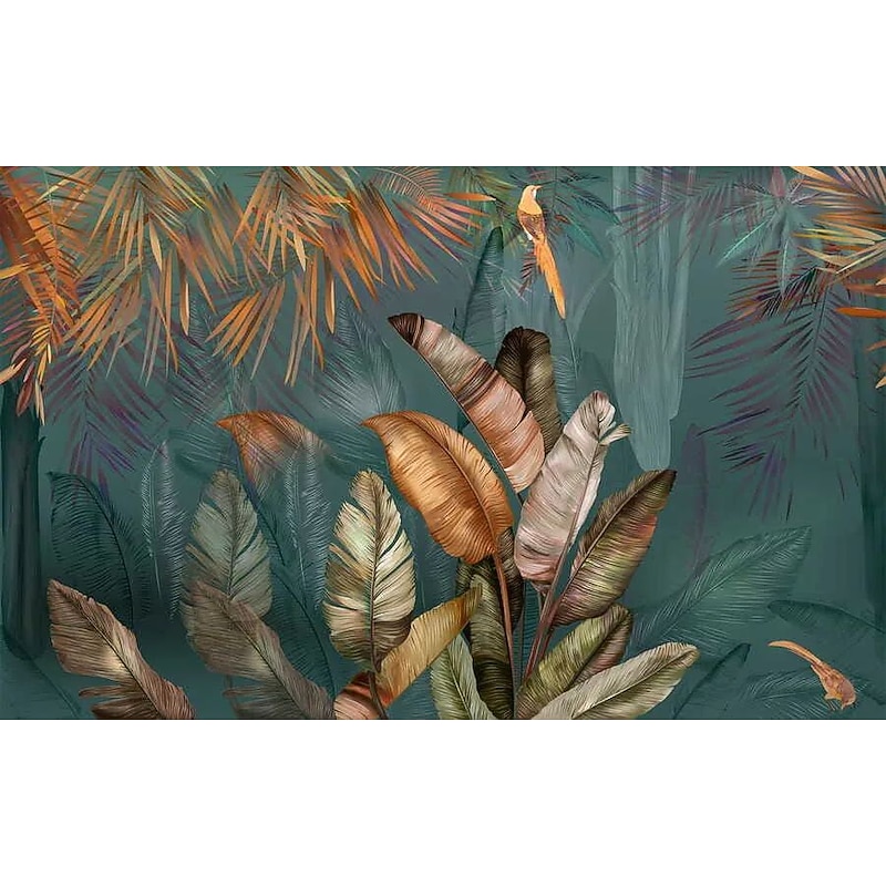 Cool Wallpapers Nature Wallpaper Wall Mural Botanical Plants Wall Covering Sticker Peel Stick Removable PVC/Vinyl Material Self Adhesive/Adhesive Required Wall Decor for Living Room Kitchen Bathroom4