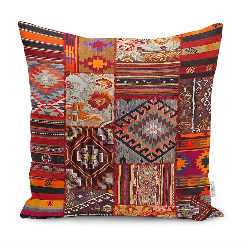 Kilim Geometric Double Side Pillow Cover 1PC Soft Decorative Square Couch Cushion Case Pillowcase for Bedroom Livingroom Sofa Chair3
