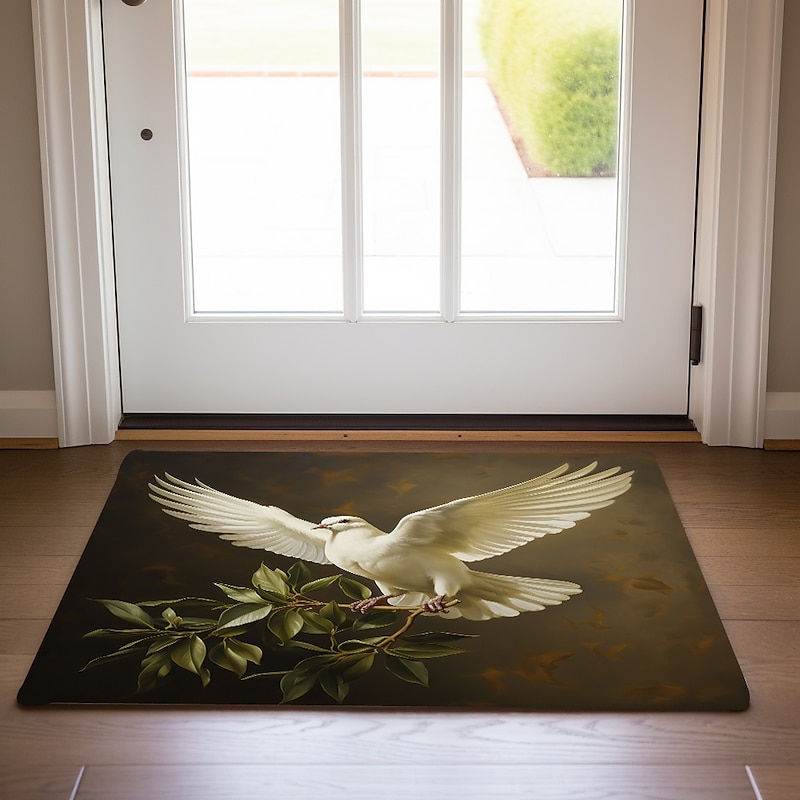 Peace Dove Doormat Floor Mats Washable Rugs Kitchen Mat Boho Non-Slip Oil Proof Rug Indoor Outdoor Mat Bedroom Decor Bathroom Mat Entrance Rug2