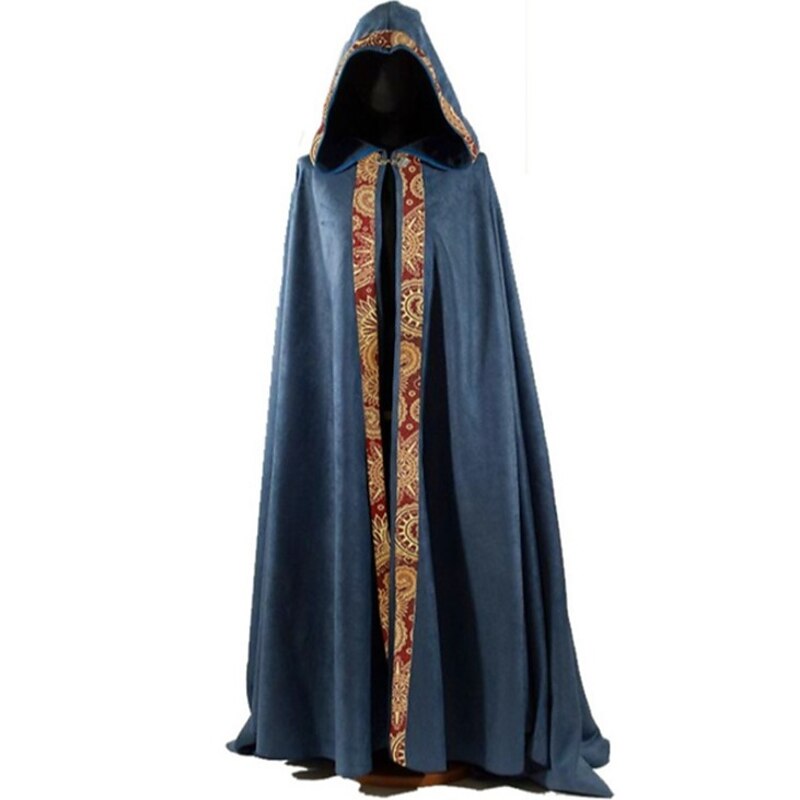 Punk & Gothic Medieval Renaissance Coat Outerwear Witch Solid Color Fancy Dress Men's Viking Fantasy Royal Party Adults' Coat4