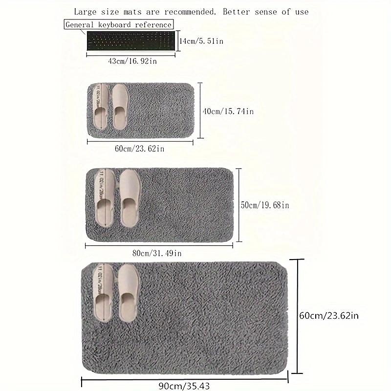 1pc Soft And Comfortable Thick Plush Bath Mat Non-slip For Bathroom, Bedroom, Living Room, Water Absorption And Anti-Slip Design Fall Decor3