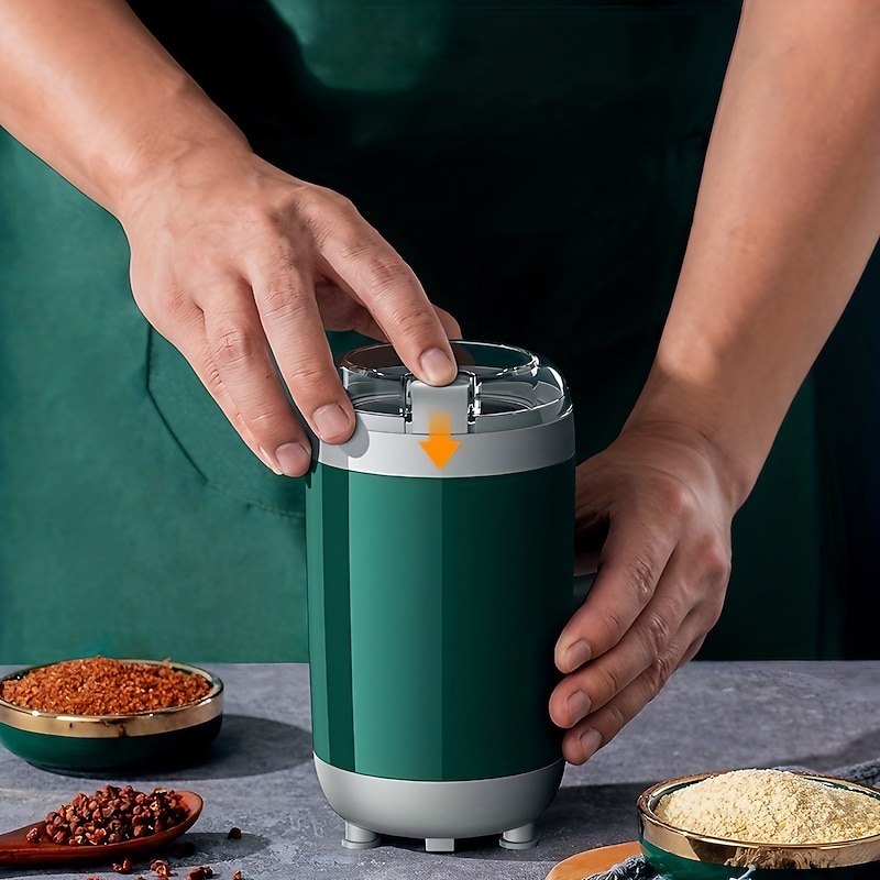 220ML 150W Powerful Grinder Grind Chinese Herbal Medicines Food Supplements Grains Seasoning Powder Coffee Beans - Detachable & Washable Compact & Easy to Carry & Store