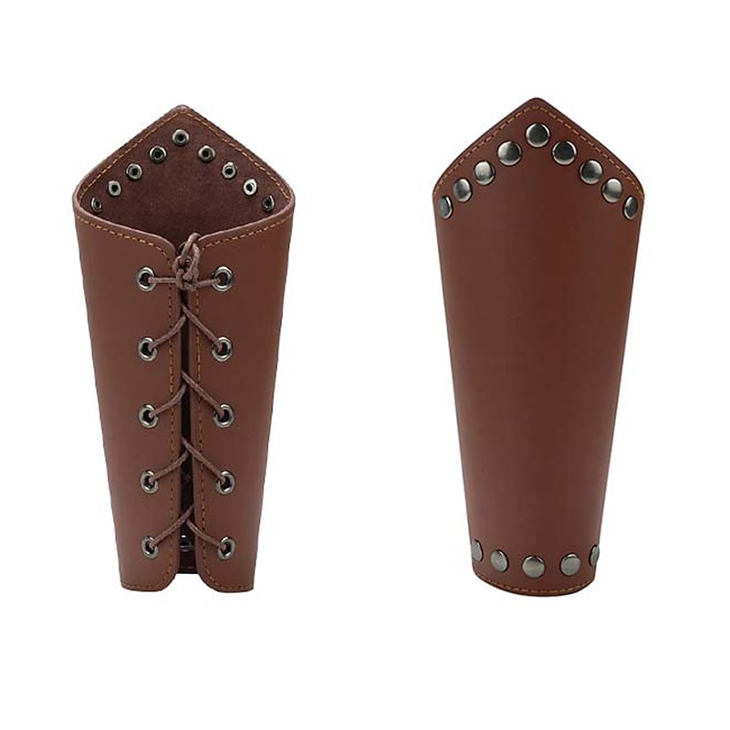 Medieval Renaissance 17th Century Wristband Warrior Knight Ritter Viking Archery Fancy Dress Men's Viking Performance Party Stage Adults' Arm Guards