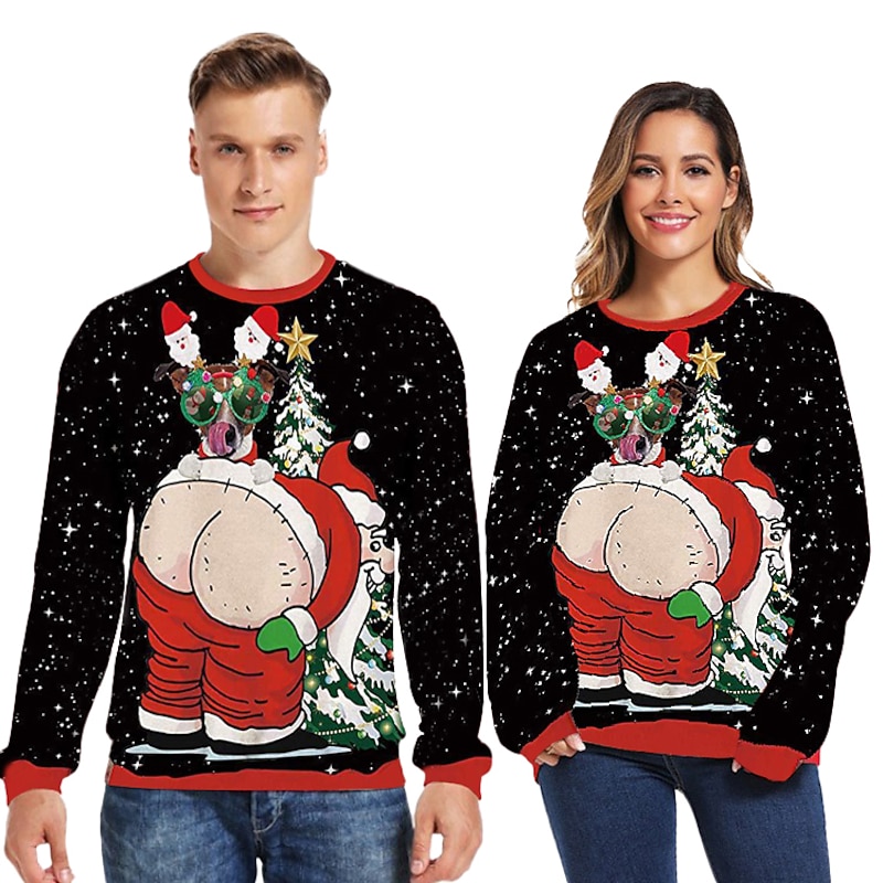 Santa Suit Santa Claus Hoodie Pullover Funny Christmas Sweatshirt 3D Print For Couple's Men's Women's Teen Adults' Christmas Carnival Masquerade 3D Print Party Christmas3