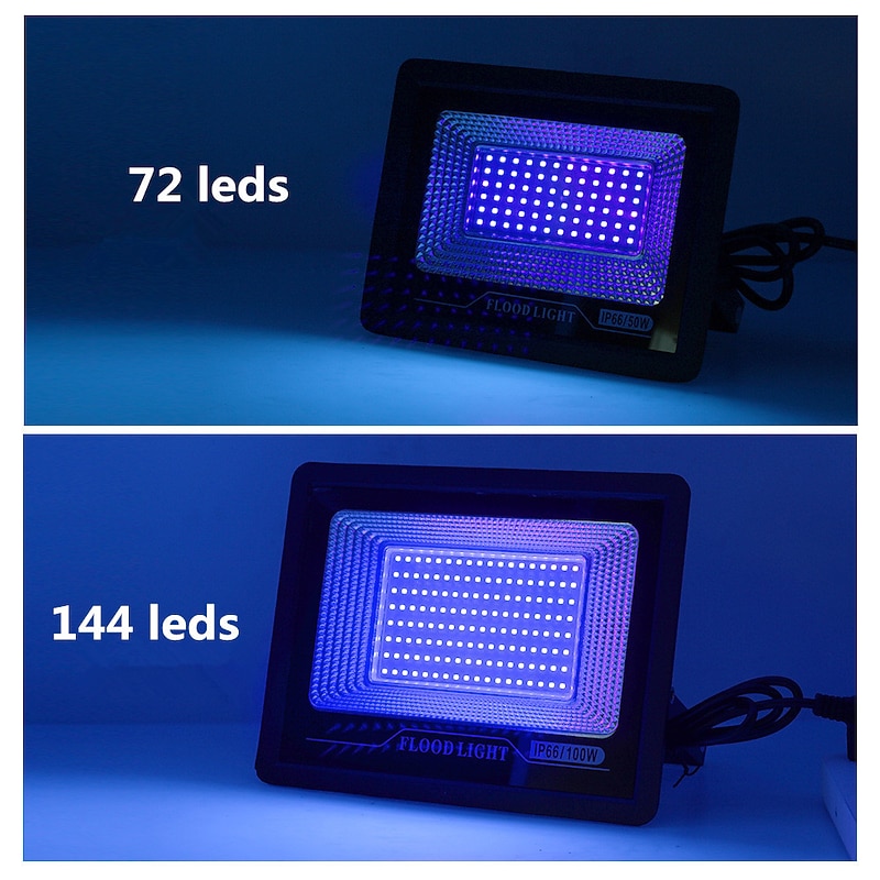 395nm LED UV Floodlight 220V Waterproof Stage Black Light - 72/144/180 LEDs for Disco & Party Lighting for Halloween2