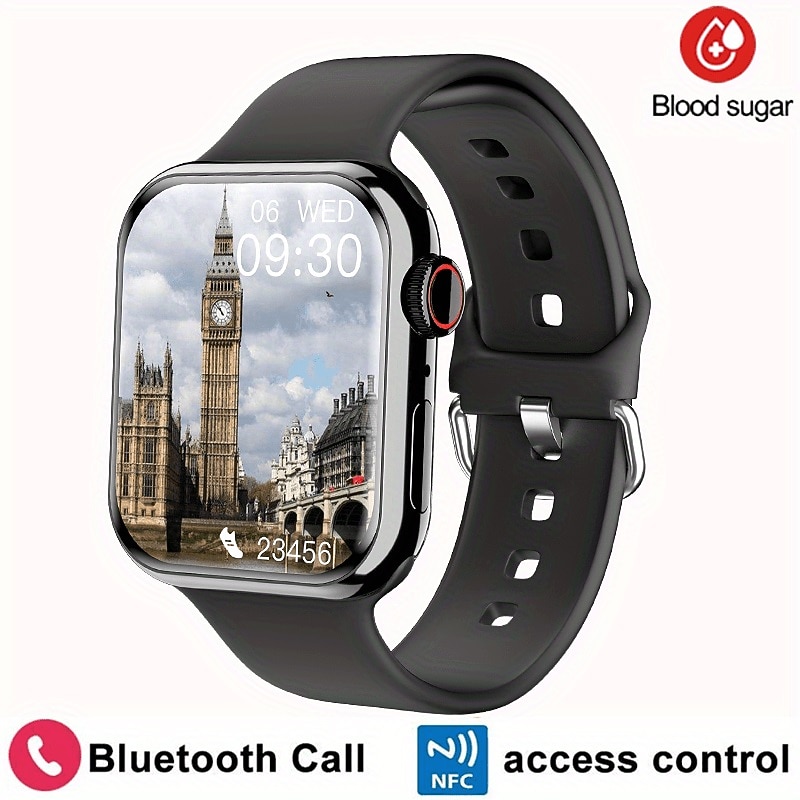 696 IW9 Smart Watch 2.05 inch Smartwatch Fitness Running Watch Bluetooth Temperature Monitoring Pedometer Call Reminder Compatible with Android iOS Women Men Hands-Free Calls Message Reminder Camera2