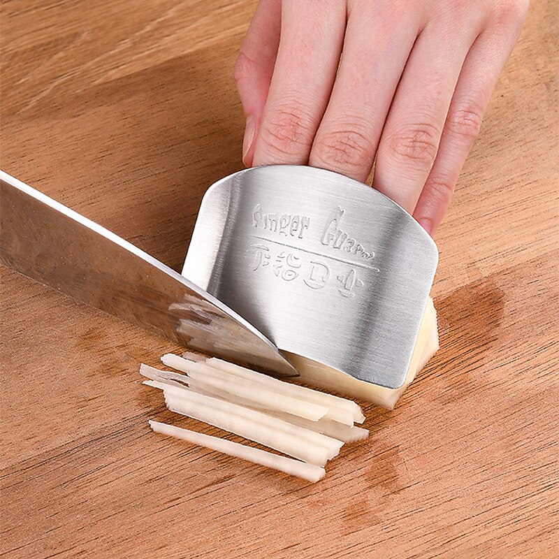 Stainless Steel Finger Hand Protector, Stainless Steel Finger Protector Finger Hand Not To Hurt Cut Safety Guard Finger Protection Tools Kitchen Cooking Tools2