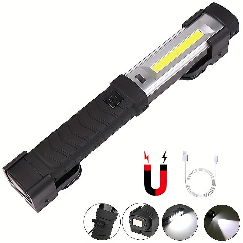 Portable Magnetic LED Work Light for Outdoor and Car Repair - Strong and Multifunctional with Emergency Flashlight