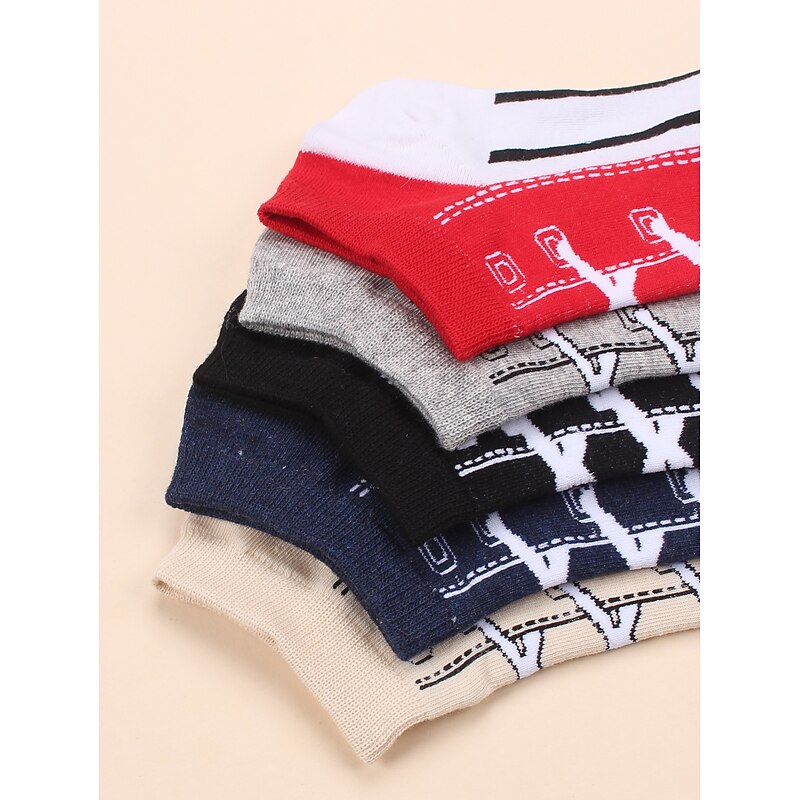 5 PairsWomen's Ankle Socks Low Cut Socks Work Daily Holiday Multi Color Sporty Casual Formal Casual Socks3
