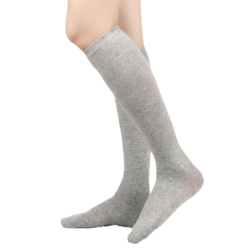 Knee High Socks Women's Flat Knit Knee Socks-Soft Breathable Cotton Blend-Stay-Up Fit2