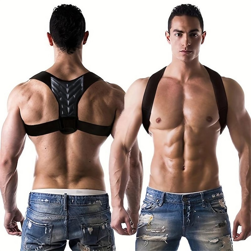 Adjustable Clavicle Posture Corrector for Men and Women - Improve Upper Back and Shoulder Alignment with Lumbar Support Belt 2025 - $11.49