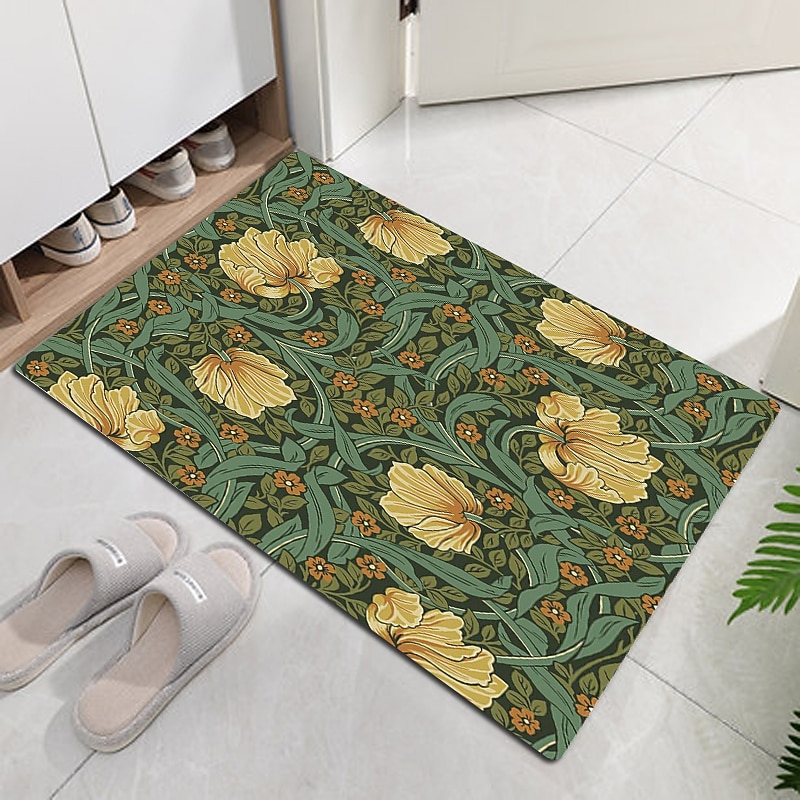 Floral Doormat Floor Mats Washable Rugs Kitchen Mat Non-Slip Oil Proof Rug Indoor Outdoor Mat Bedroom Decor Bathroom Mat Entrance Rug Inspired by William Morris3