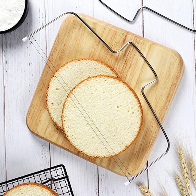 Double Wire Cake Cutter Slicer Adjustable 2 Line Stainless Steel DIY Butter Bread Divider Pastry Knife Kitchen Baking Tools4