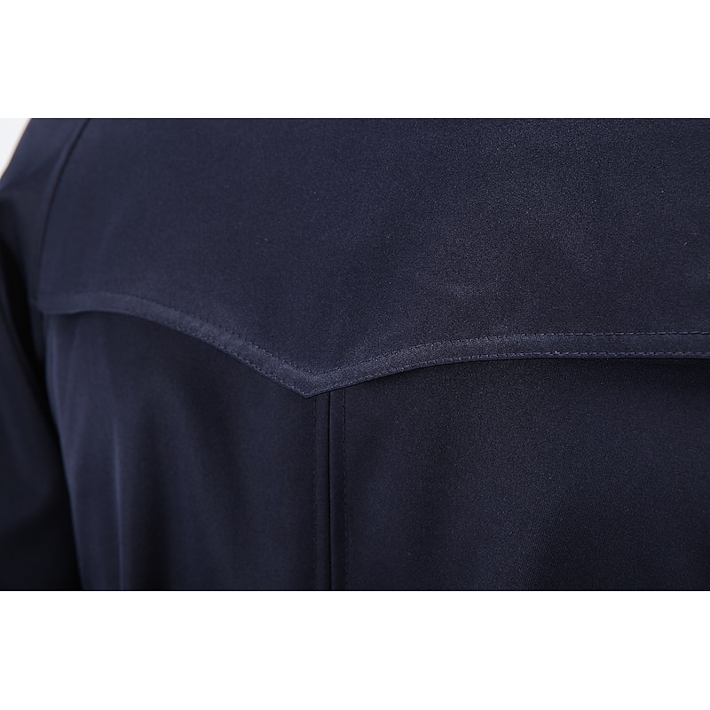 Men's Winter Coat Peacoat Trench Coat Street Business Fall Winter Polyester Thermal Warm Breathable Outerwear Clothing Apparel Casual Solid Color Pocket Turndown Double Breasted4