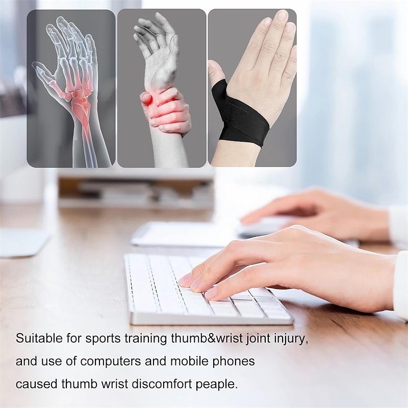 Ultra Thin Wrist Brace and Thumb Arthritis Compression Strap Adjustable Sport Carpal Tunnel Support for Men and Women, Comfortable Carpal Tunnel for Thumb Wrist Relieve Pain (Left+Right)2