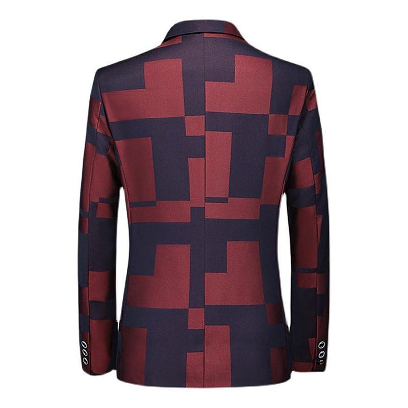 Men's Plaid Long Sleeve Turndown Vintage Business Work Wear to work Going out Buttons Print2