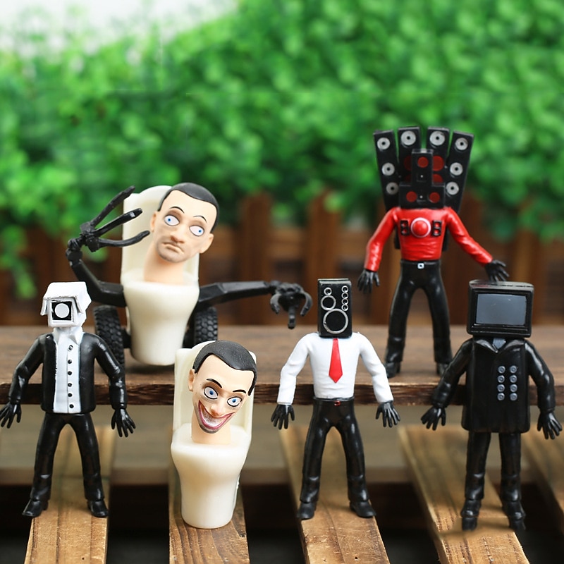 Blind Box  Popular Skibidi Toilet Man Monitor Hand Game Camera Doll Building Block Decoration Toy Toilet2