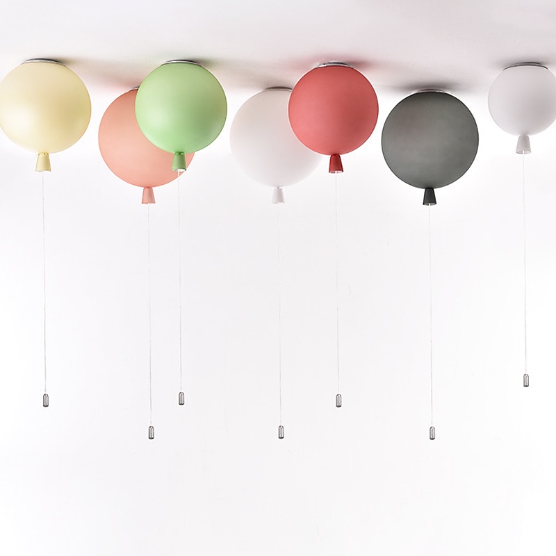 LED Pendant Light Line Balloon Design Metal Artistic Style Modern Chandelier Modern Simple Nordic Minimalist Light Luxury Restaurant Long Bar Table Dining Room 110-120V 220-240V2