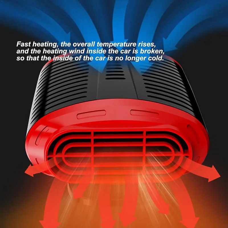 150W Car Heater Electric Cooling Heating Fan 12V Electric Dryer Windshield Defogging Demister Defroster Cigarette Lighter2
