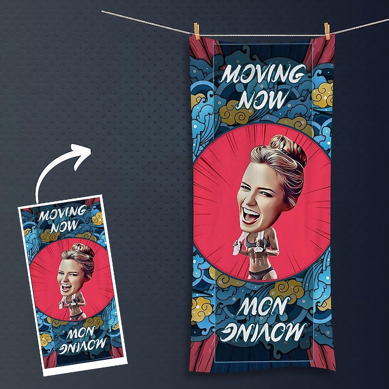 Customized Double-Sided Velvet Printed Towel (Single-Sided Printing)  Personalized Valentine Gift Custom Made