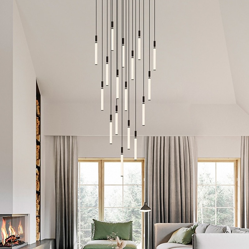 LED Chandelier Dimmable 3/5/7/11 Pendant Light for Kitchen Island Stairs 110-240V3