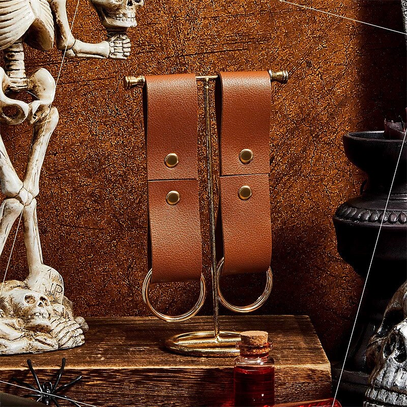 Viking Tool Belt Hoop Medieval LARP Carnival Halloween Costume PU Leather For Unisex3