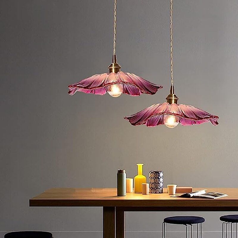 Pendant Light E27 Base Single Head Decoration Stained Glass Chandelier Lampshade Nordic Creative Style Lighting Fixtures Balcony Meeting Room Cafe Hanging Lamp 110-240V2