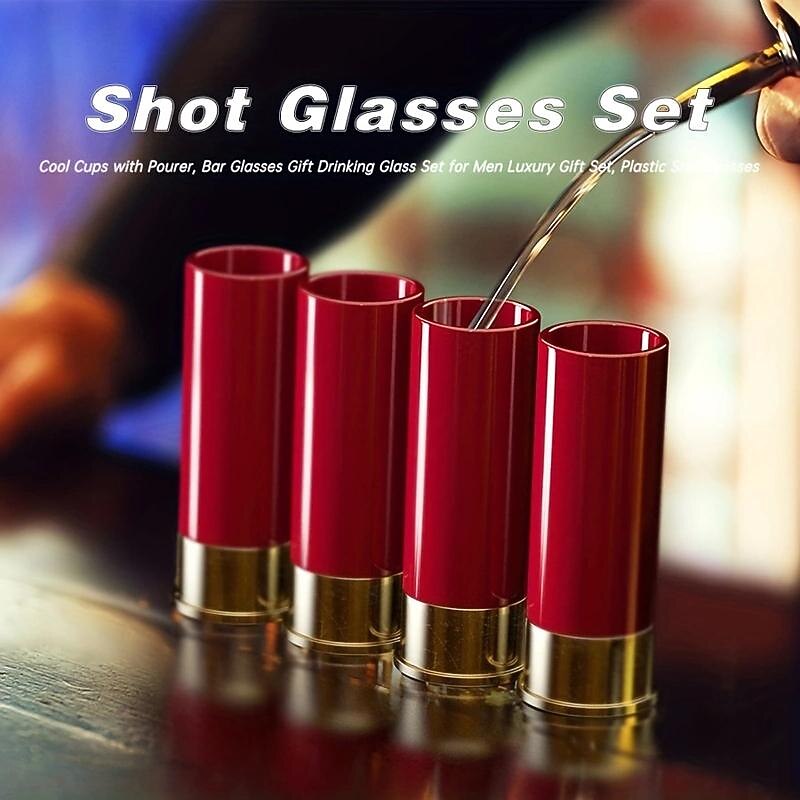1 set Funny Bullet Shaped Cup Whiskey Shot Glass for Men, Dad, Grandpa, and Husband - Perfect Bar and Party Supplies