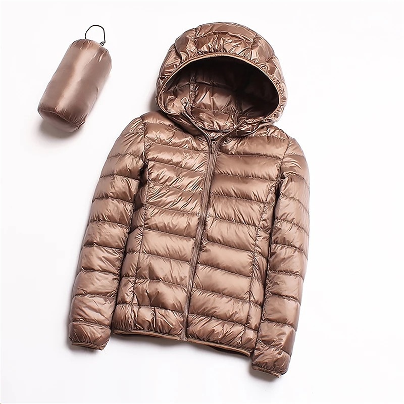 Women's Parka Warm Breathable Zipper Pocket Modern Outdoor Casual Minimalism Plain Street Daily Going out Walking Zipper Hoodie Regular Fit Long Sleeve Outerwear Navy Black Pink Fall Winter4