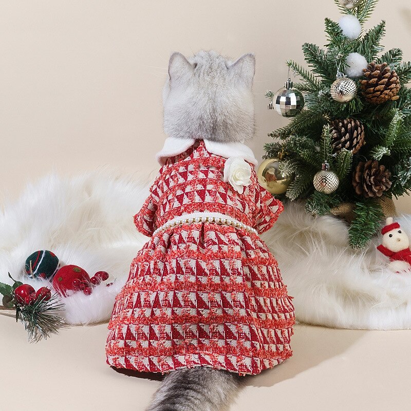 Dog Cat Dress Fashion Cute Winter Soft Washable Comfortable Christmas Outdoor Halloween Casual Daily Dog Clothing for Bichon Frise Poodle Pomeranian Baby Pet Papillon3