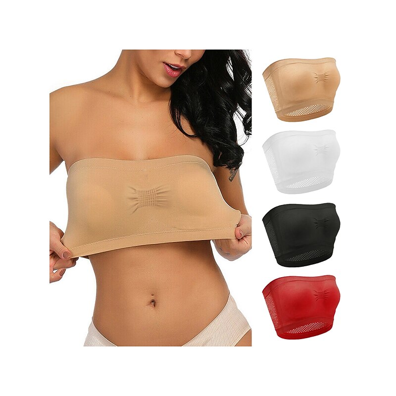 Women's Top Pure Color Fashion Hot Comfort Home Street Daily Nylon Breathable Bandeau Sleeveless Summer Spring Home Outfits