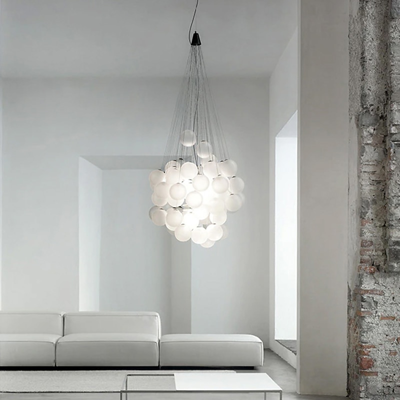 Chandelier Light Modern Design Bubble Ball 40/50cm Chandeliers Art Decor Glass Chanddelier Light Fixture Dinning Room/Living Room Suspension LED Lamp 110-240V2