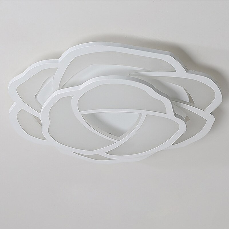 LED Ceilling Light Dimmable Flower Design Modern Metal Hanging Chandelier Light LED Suspension Light Creative Hanging Ceiling Light in White for Living Room Restaurant Bar 110-240V4