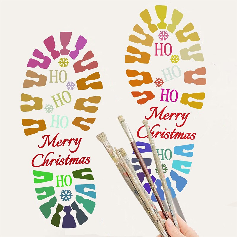 6pcs Metal Cutting Dies Cut Mold Christmas Shoe Print Snowflakes Decoration Scrapbook Paper Craft Knife Mould Blade Punch Stencils3