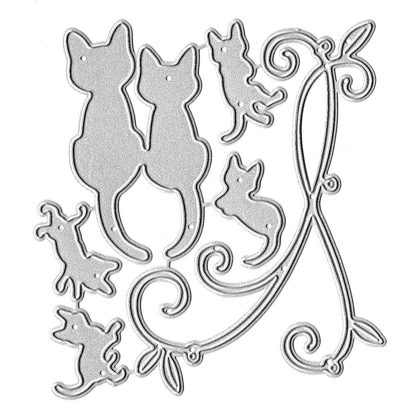 1pc Metal Cutting Dies Cut Mold Animal Cat Decoration Scrapbook Paper Craft Knife Mould Blade Punch Stencils3