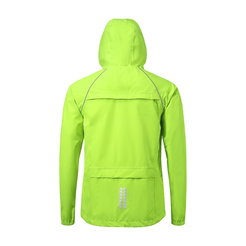 Men's Cycling Jacket Windbreaker Winter Waterproof Windproof Cycling Reflective Strips Bike Hoodie Tracksuit Mountain Bike MTB Road Bike Cycling City Bike Cycling Black Green Bike Wear4