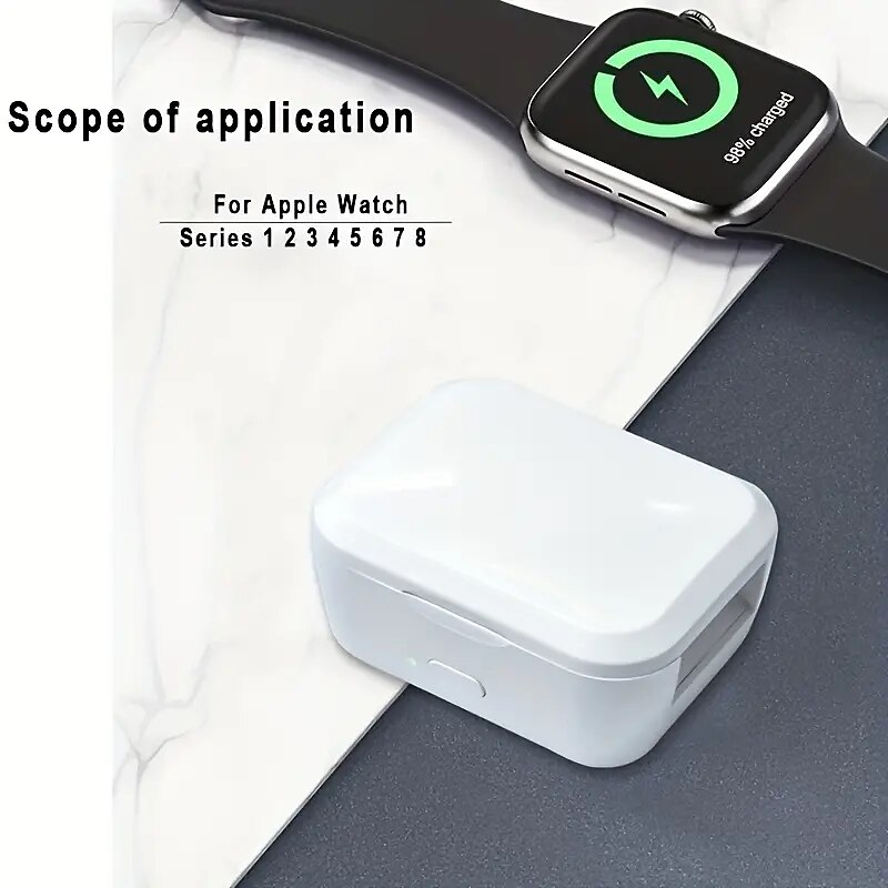 Wireless Charger For IWatch Series Portable Charging Emergency Charging Bank 900MAH Portable Wireless Charger For Watch4