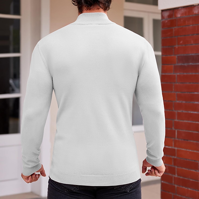 Men's Turtleneck Sweater Pullover Sweater Jumper Xmas Sweater Mens Turtle Neck Jumper Jumper Ribbed Knit Regular Knitted Slim Fit Plain Turtleneck Modern Contemporary Thermal Work Daily Wear Clothing4