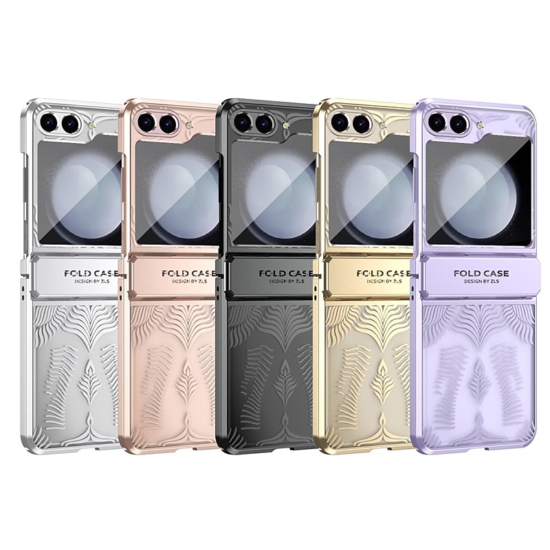 Phone Case For Samsung Galaxy Z Flip 6 Z Flip 5 Z Flip 4 Z Flip 3 Back Cover Ultra Thin Shockproof Solid Color PC - Main Image