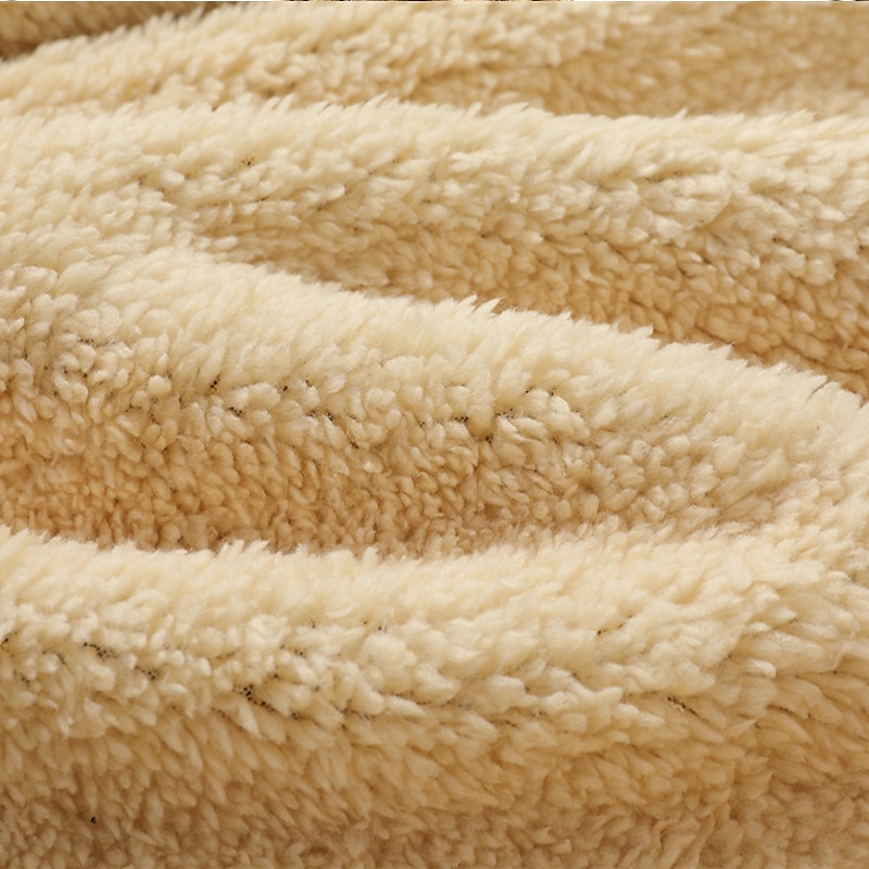 Men's Hoodie Full Zip Hoodie Sherpa Linend Brown Khaki Hooded Plain Pocket Sports & Outdoor Daily Holiday Vintage Streetwear Casual Fall & Winter Clothing Apparel Hoodies Sweatshirts  Long Sleeve2