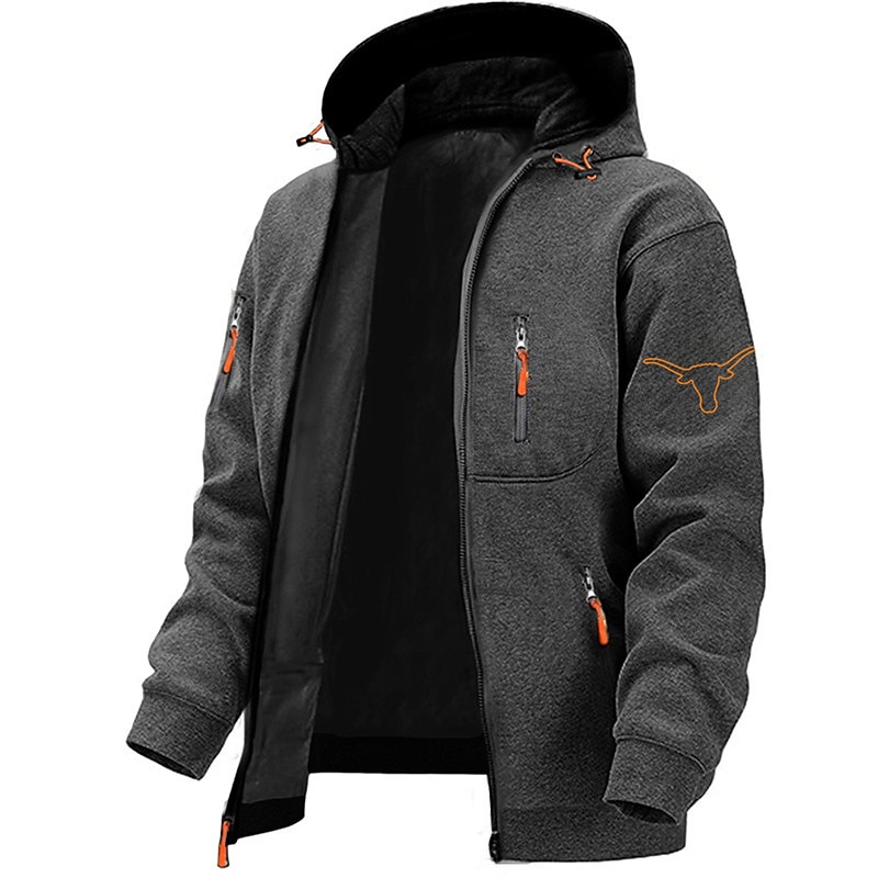 Men's Graphic Prints Cowboy Hoodies Long Sleeve Sweatshirts  Hooded Fashion Daily Vacation Going out Spring &  Fall Navy Blue Dark Gray Gray Clothing Apparel Designer S M L XL 2XL 3XL3