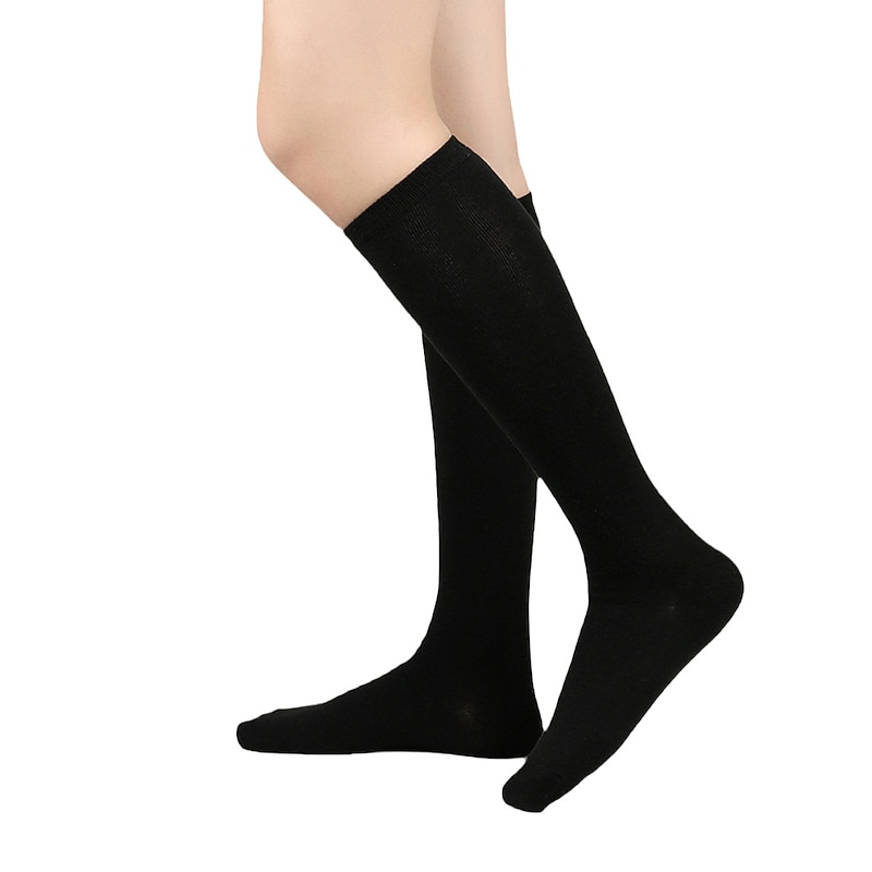 Knee High Socks Women's Flat Knit Knee Socks-Soft Breathable Cotton Blend-Stay-Up Fit