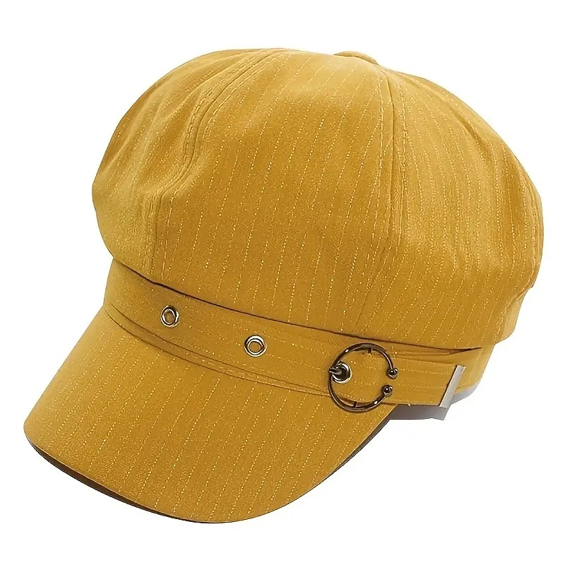 Classic Newsboy Cap Solid Color Elegant Beret Hats Vintage British Style Hat Octagonal Berets For Women Girls2