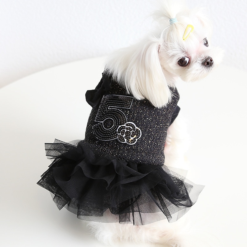 Dog Cat Dress Fashion Party Winter Soft Washable Comfortable Outdoor Birthday Dog Clothing for Bichon Frise Poodle Pomeranian Baby Pet Papillon2