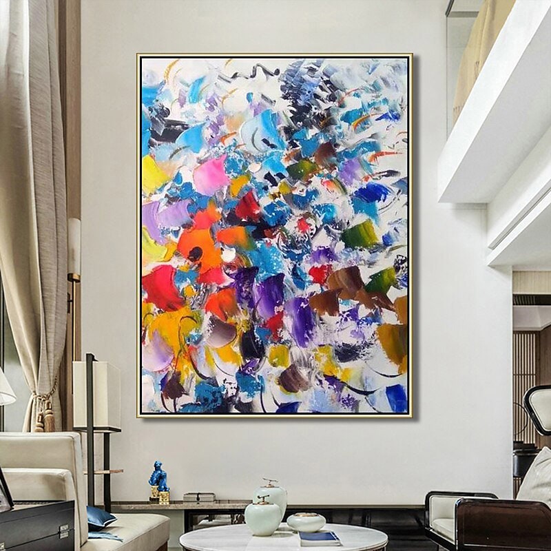 Oil Painting 100% Hand Painted Oil Painting Handmade Wall Art Abstract painting Original painting Hand painted Colorful canvas art Wall Art painting Decor Rolled Canvas No Frame Unstretched2