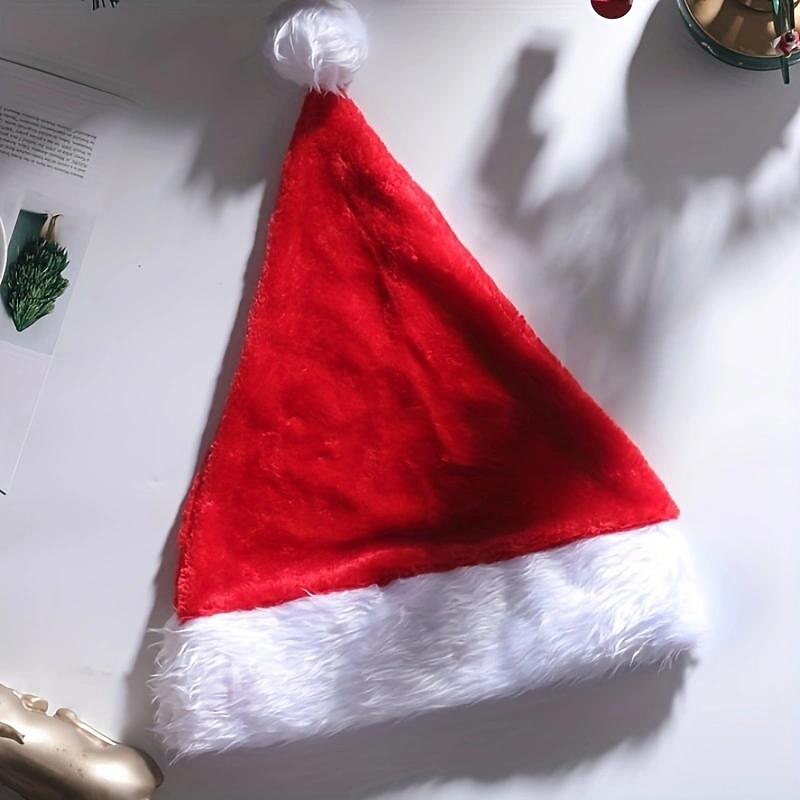 Plush Santa Hat Light Up Funny Christmas Hats for Kids Adults LED Hat Christmas Decoration Gifts4