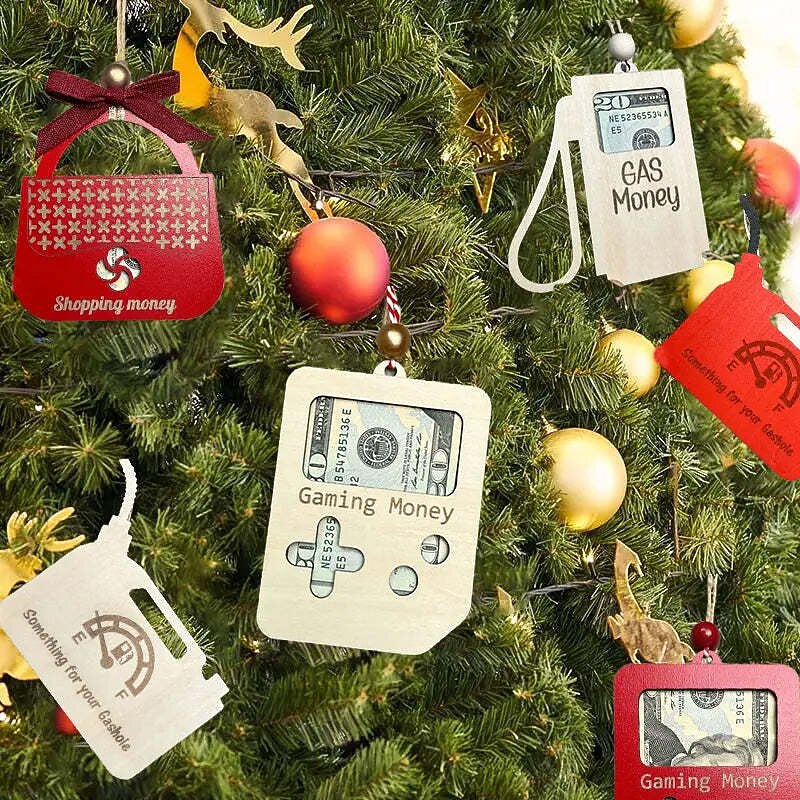 Christmas Gas Money Ornament, Christmas Wallet Pendant Home Decoration, Christmas Tree Decoration, Xmas Gift2