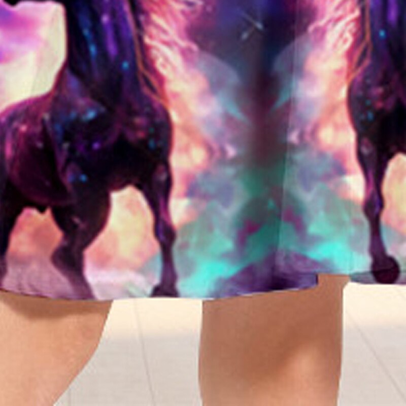 Girls' 3D Galaxy Unicorn Ruffle Dress Long Sleeve 3D Print Fall Winter Vacation Sports & Outdoor Daily Cute Casual Beautiful Kids 4-12 Years Casual Dress A Line Dress Above Knee Regular Fit4