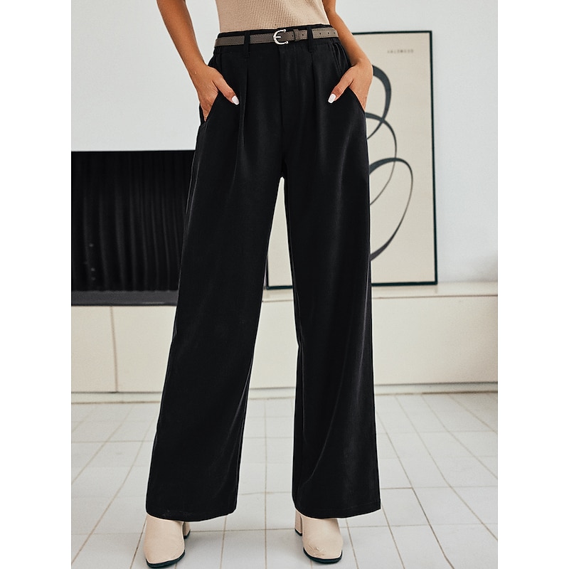 Corduroy High Waist Wide Leg Pants2